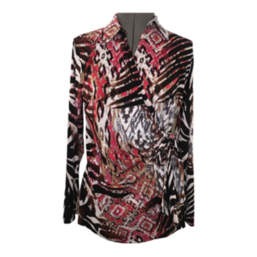 Mishca Long Sleeve Wrap Top Size L